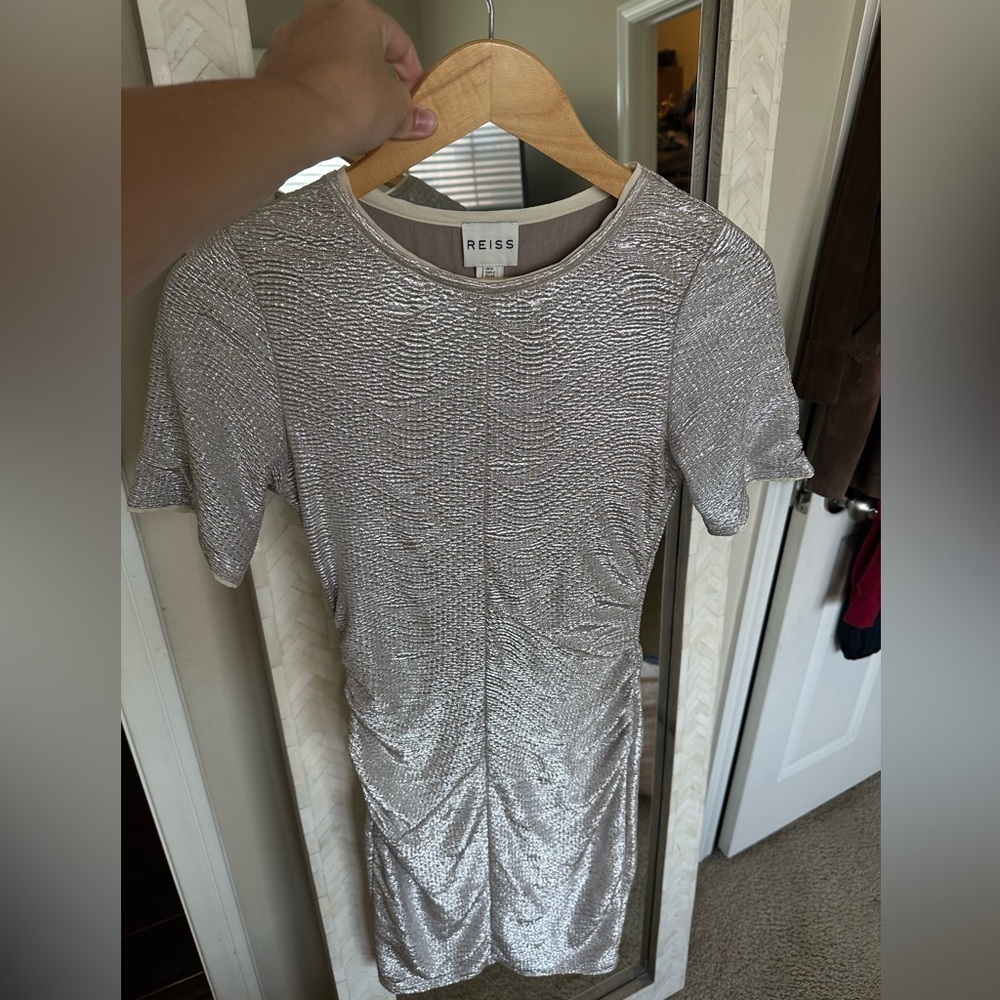 Reiss Silver Glamour Dress